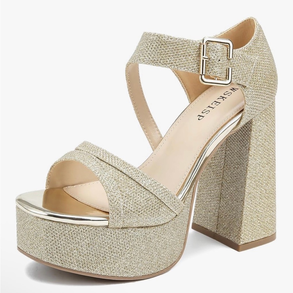 Gold Platform Heels